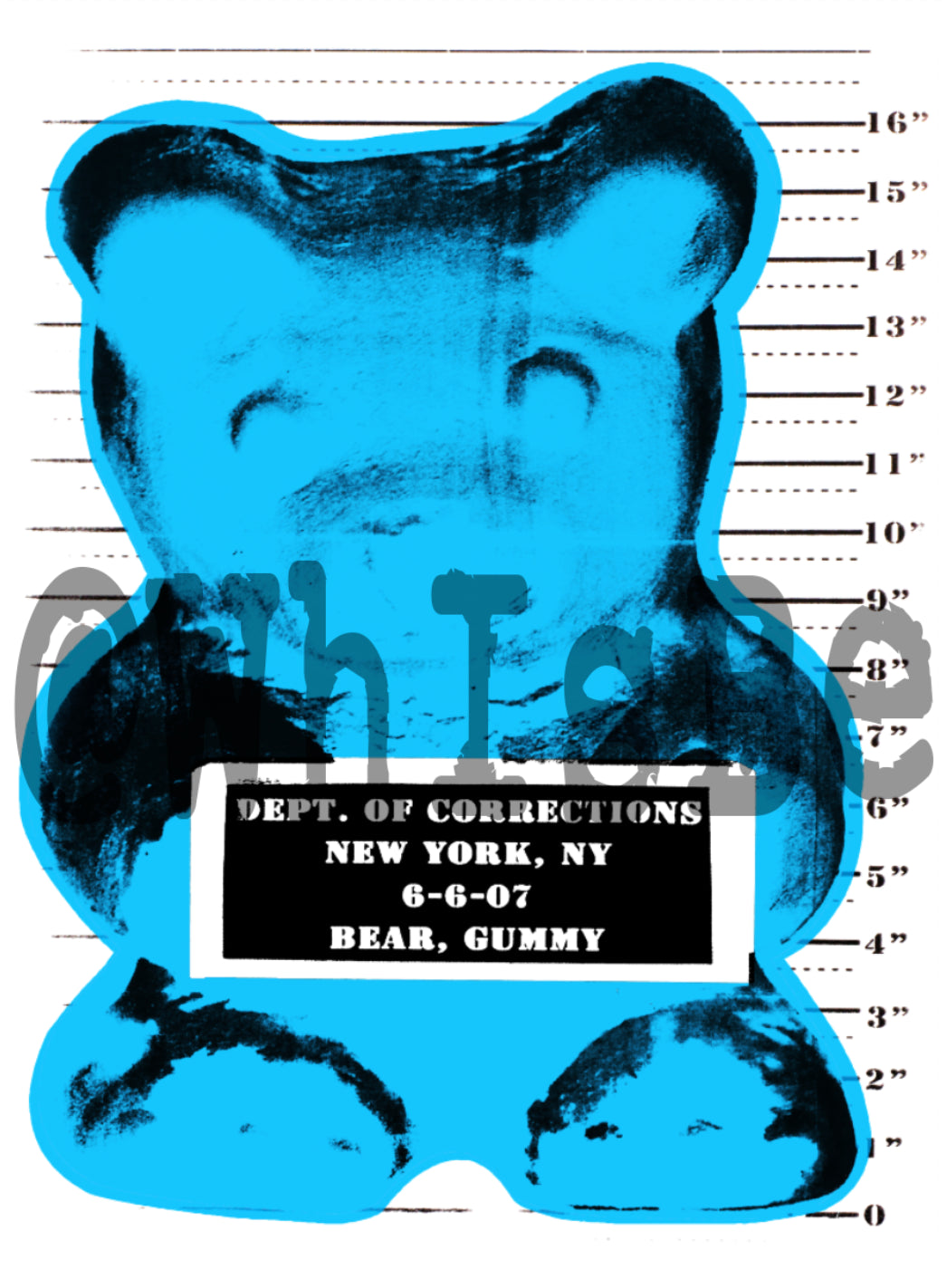 "Vandal Gummy" Polar Bear Blue Print 12"x16"