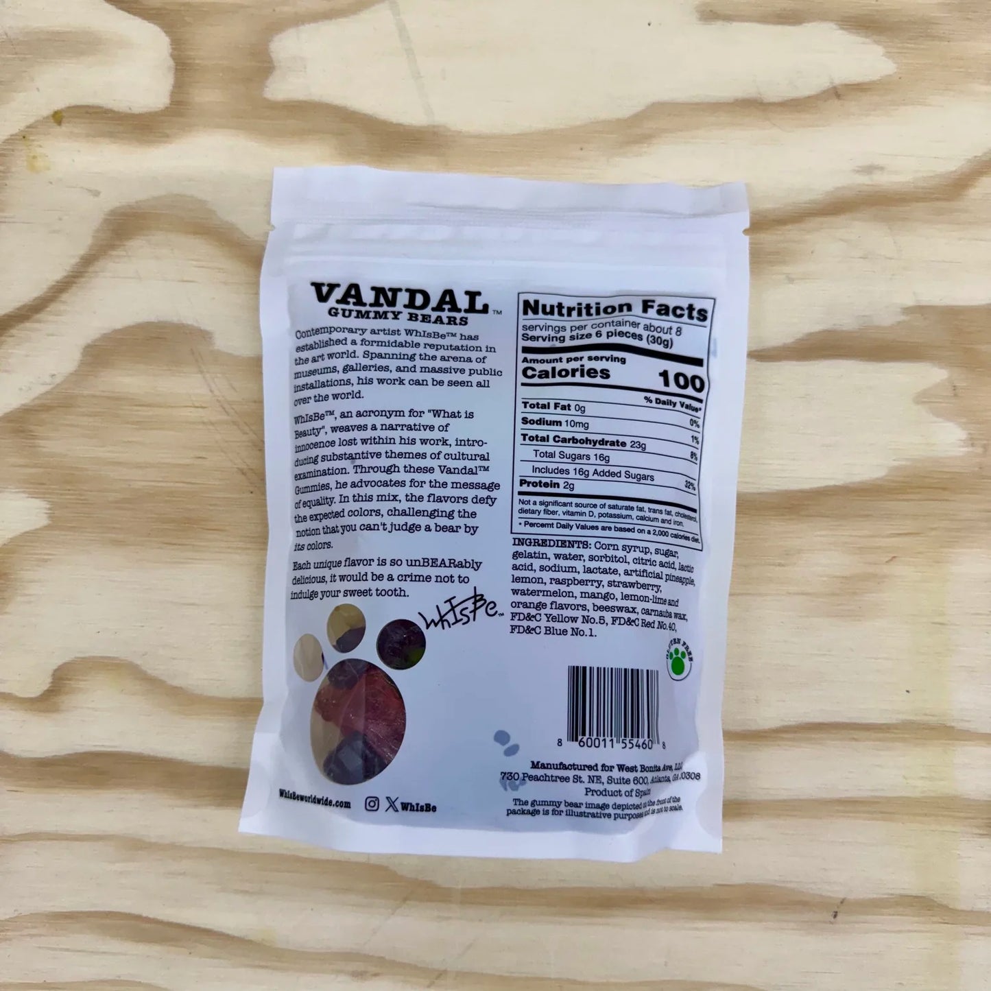 "Grab Bag" SILKSCREEN 35"X35" with a matching signed and numbered bag of Vandal Gummy Bears