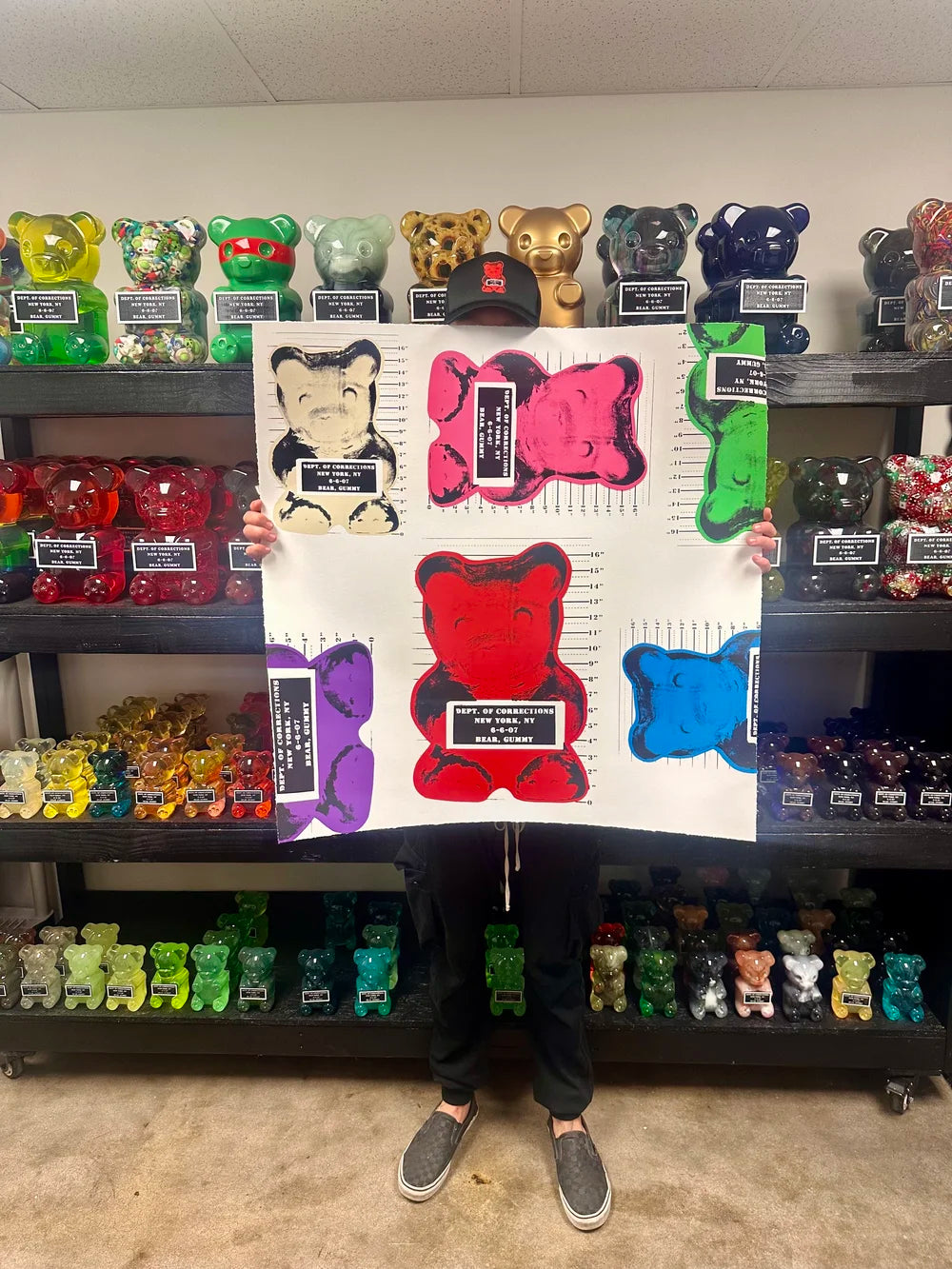 "Grab Bag" SILKSCREEN 35"X35" with a matching signed and numbered bag of Vandal Gummy Bears