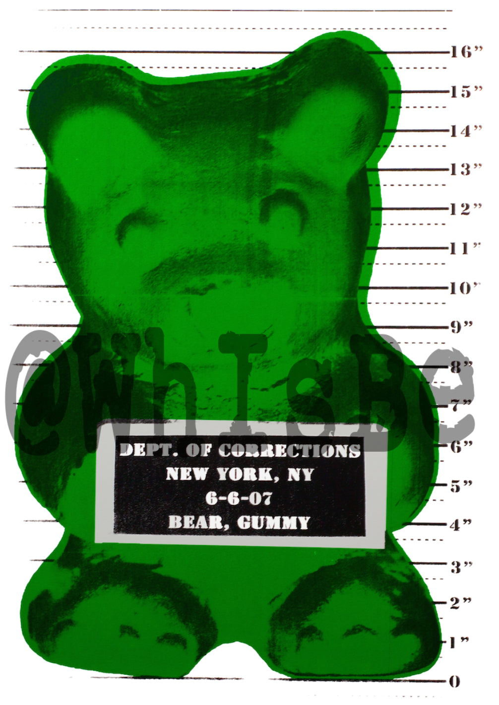 "Vandal Gummy" Green Silkscreen 22"x30"