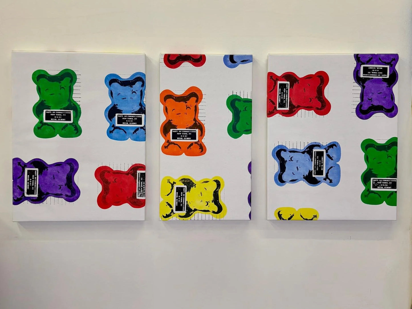 "Grab Bag" Triptych Painting