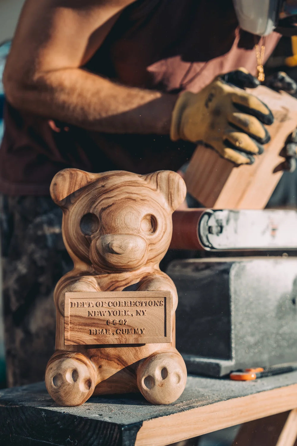 12-inch Vandal Gummy wood sculpture by WhIsBe