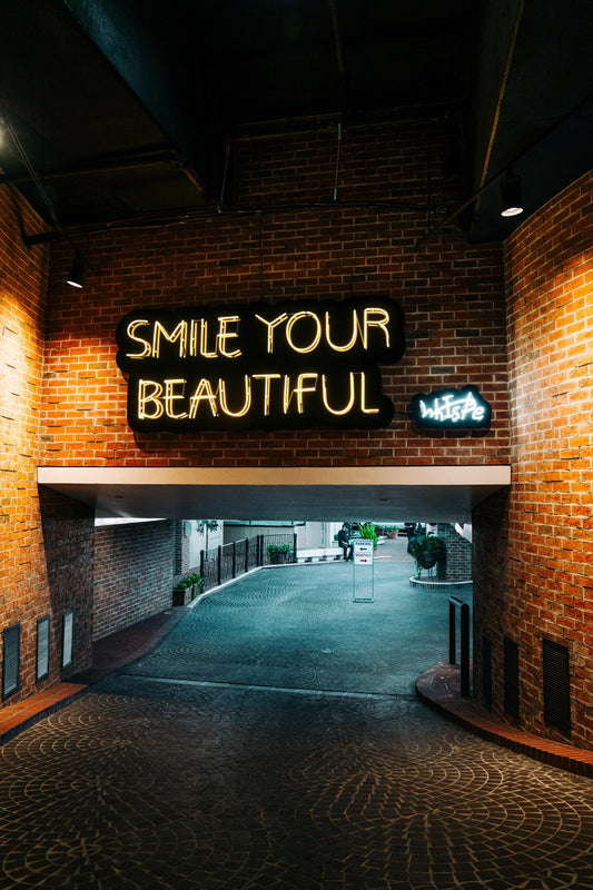Smile Your Beautiful neon artwork by WhIsBe