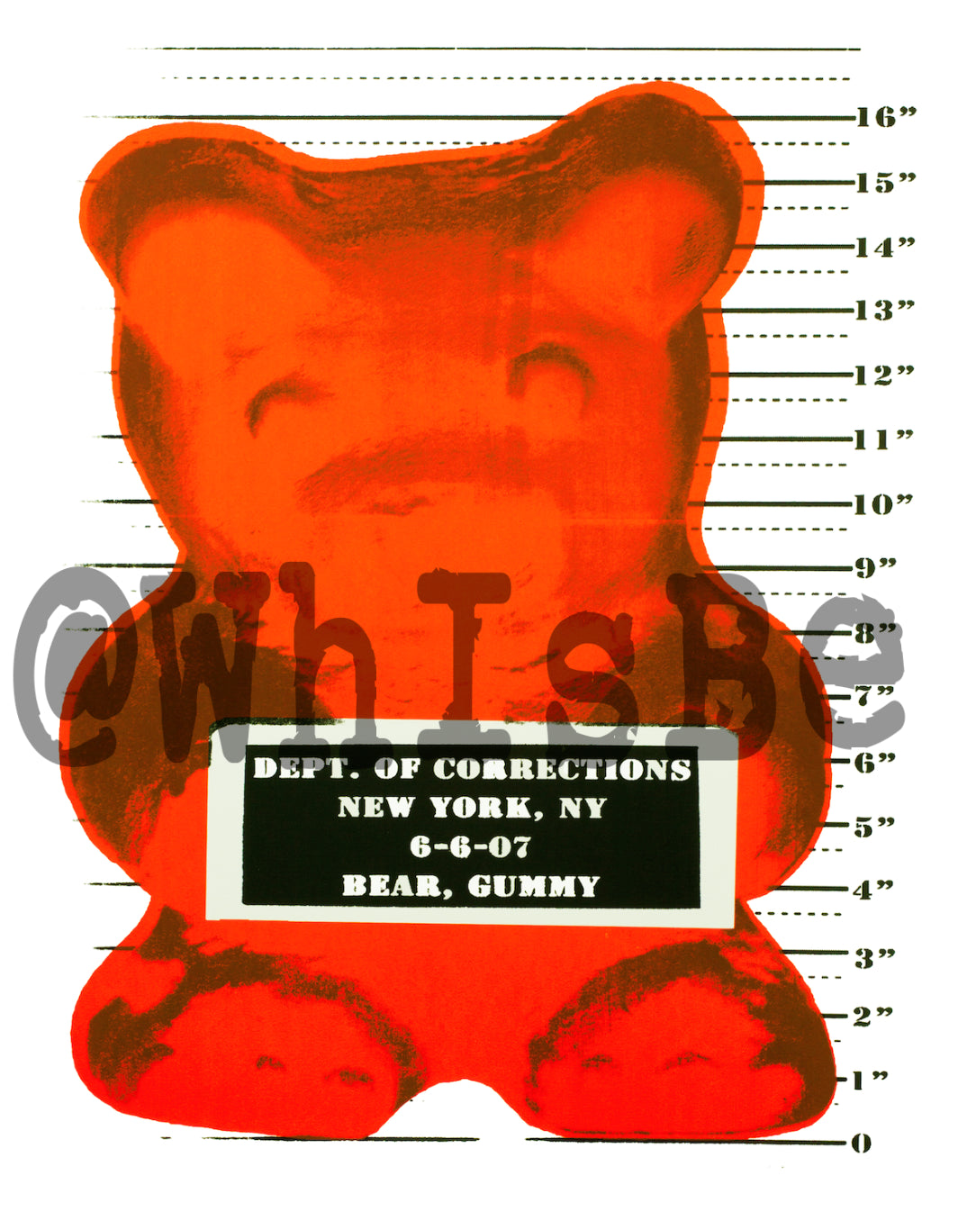 Vandal Gummy Orange silkscreen by WhIsBe, 22 x 30 inches