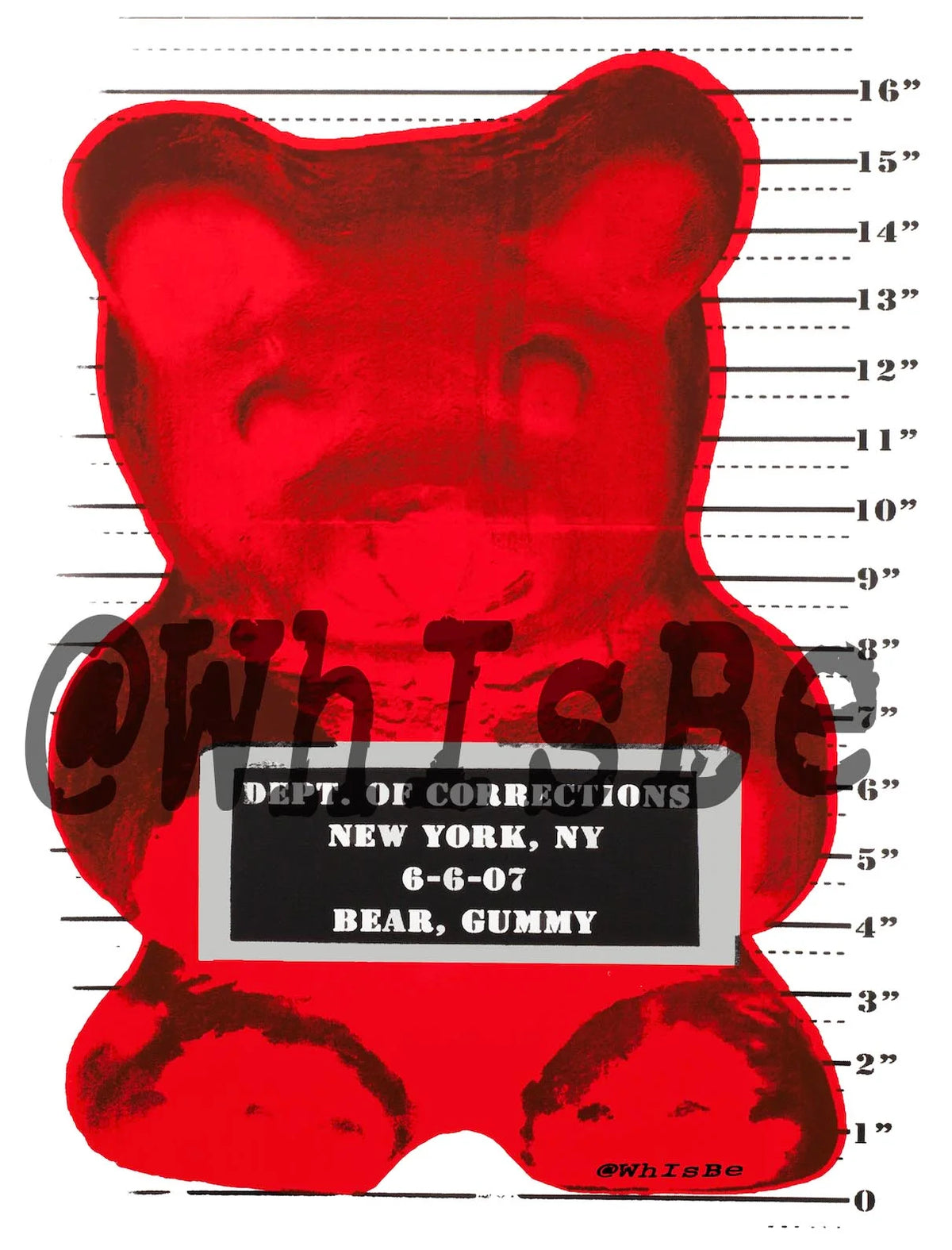 Vandal Gummy Red archival pigment print by WhIsBe, 12 x 16 inches