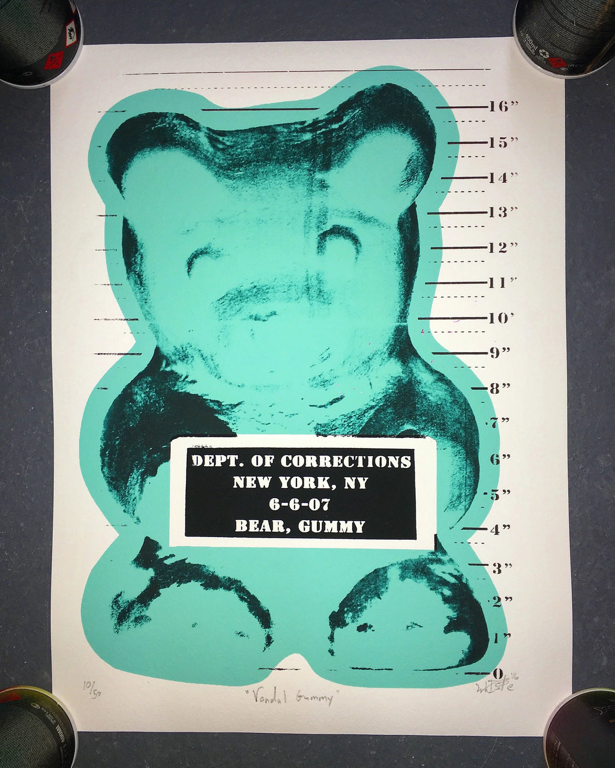Vandal Gummy Tiffany Blue archival pigment print by WhIsBe, 12 x 16 inches