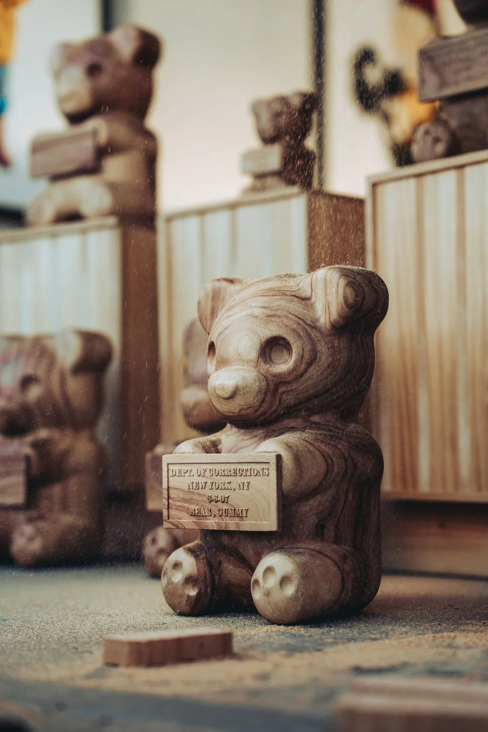 6-inch Vandal Gummy wood sculpture by WhIsBe