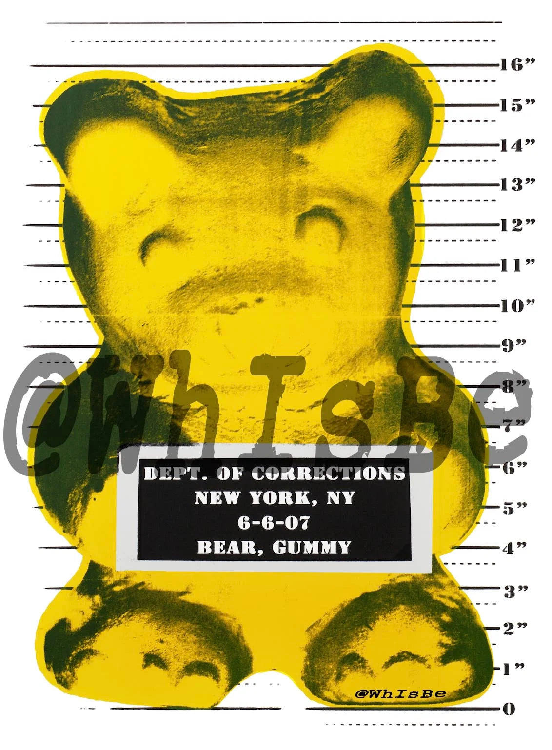 Vandal Gummy Yellow archival pigment print by WhIsBe, 12 x 16 inches